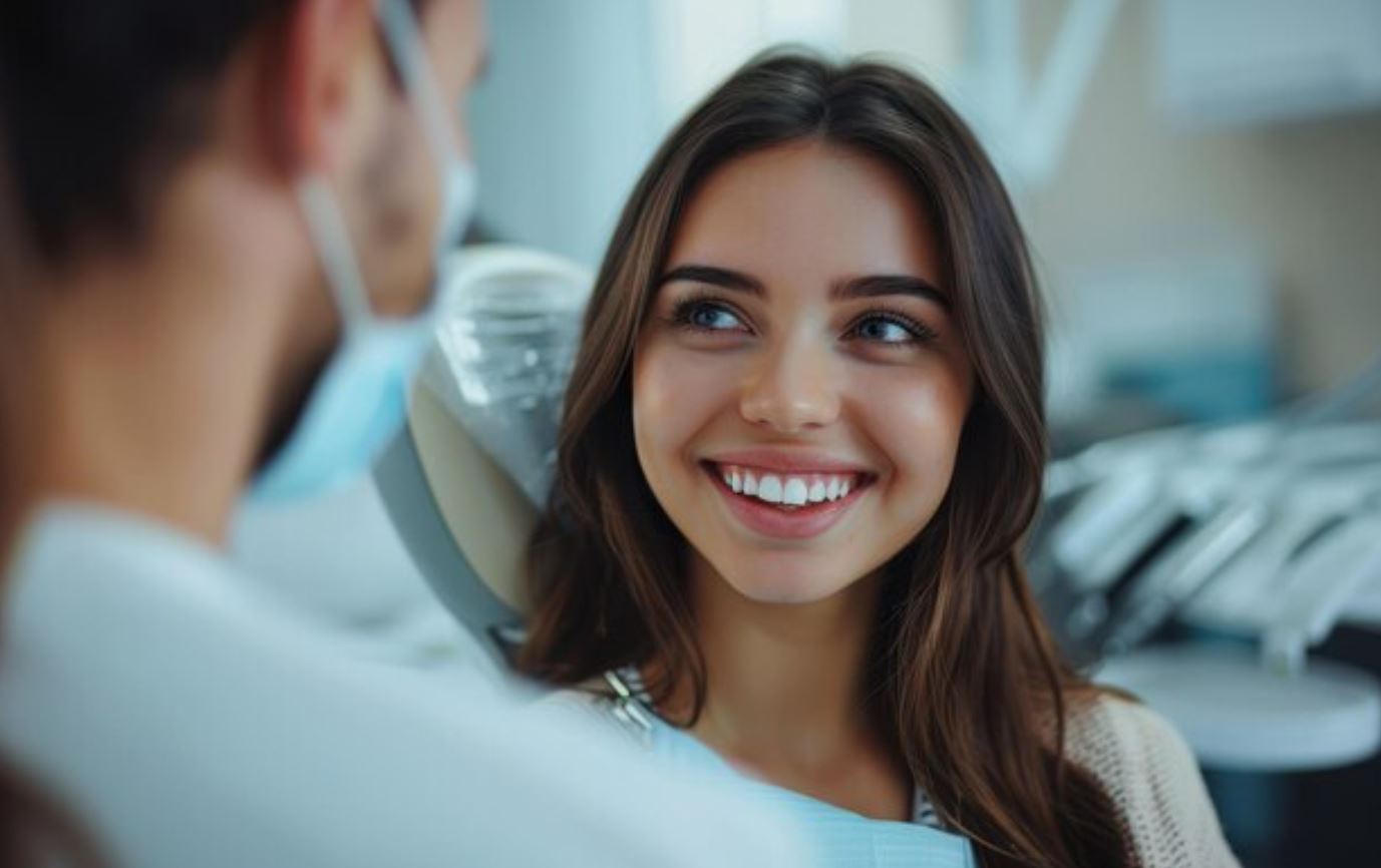 Smiling patient in dental chair